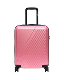 K-WAY unisex K4125ZW EUDOXIE LOGO Pink hard-shell trolley with pocket and spinner wheels