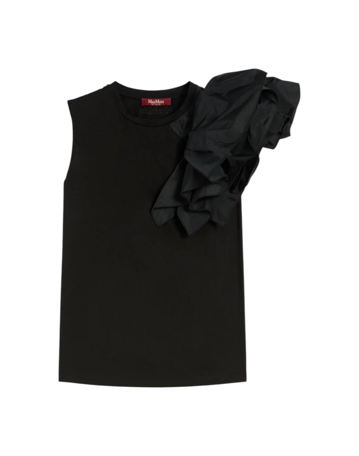 STUDIO T-shirt Studio donna 2616941024600005 Taglio in jersey di cotone Nero<BR/> 2616941024600 005 