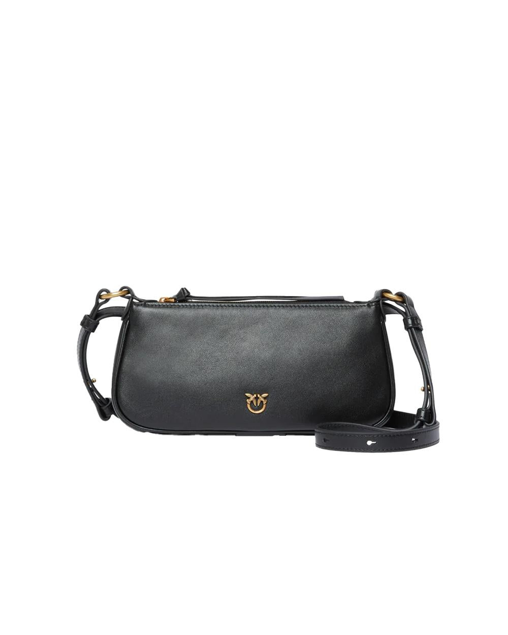 PINKO Borsa PINKO donna HALF MOON MINI 105069A0QO Nera tracolla pelle forma rettangolare zip 105069A0QO Z99Q 