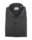 Camicia XACUS uomo ACT558ML11460 Nera collo francese punte aperte slim fit jersey