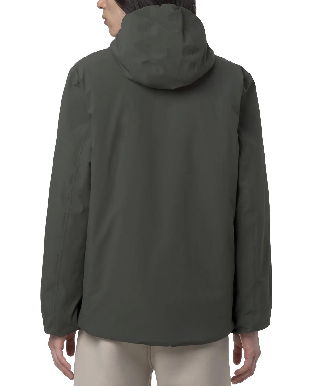 K-WAY Giubbino K-WAY uomo JACK ST WARM REVERSIBLE K6128VW Verde/Beige  design reversibile cappuccio chiusura con zip tasche multiple vestibilità slim K6128VW B2P 