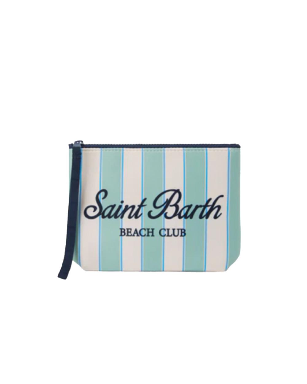 MC2 SAINT BARTH Pochette MC2 SAINT BARTH donna ALINE ALIN00100606L Verde tessuto kube logo zip laccetto ALIN00100606L 5361 