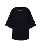 Men's Palm Angels T-shirt PMAA10BS26JER001 black classic logo on top