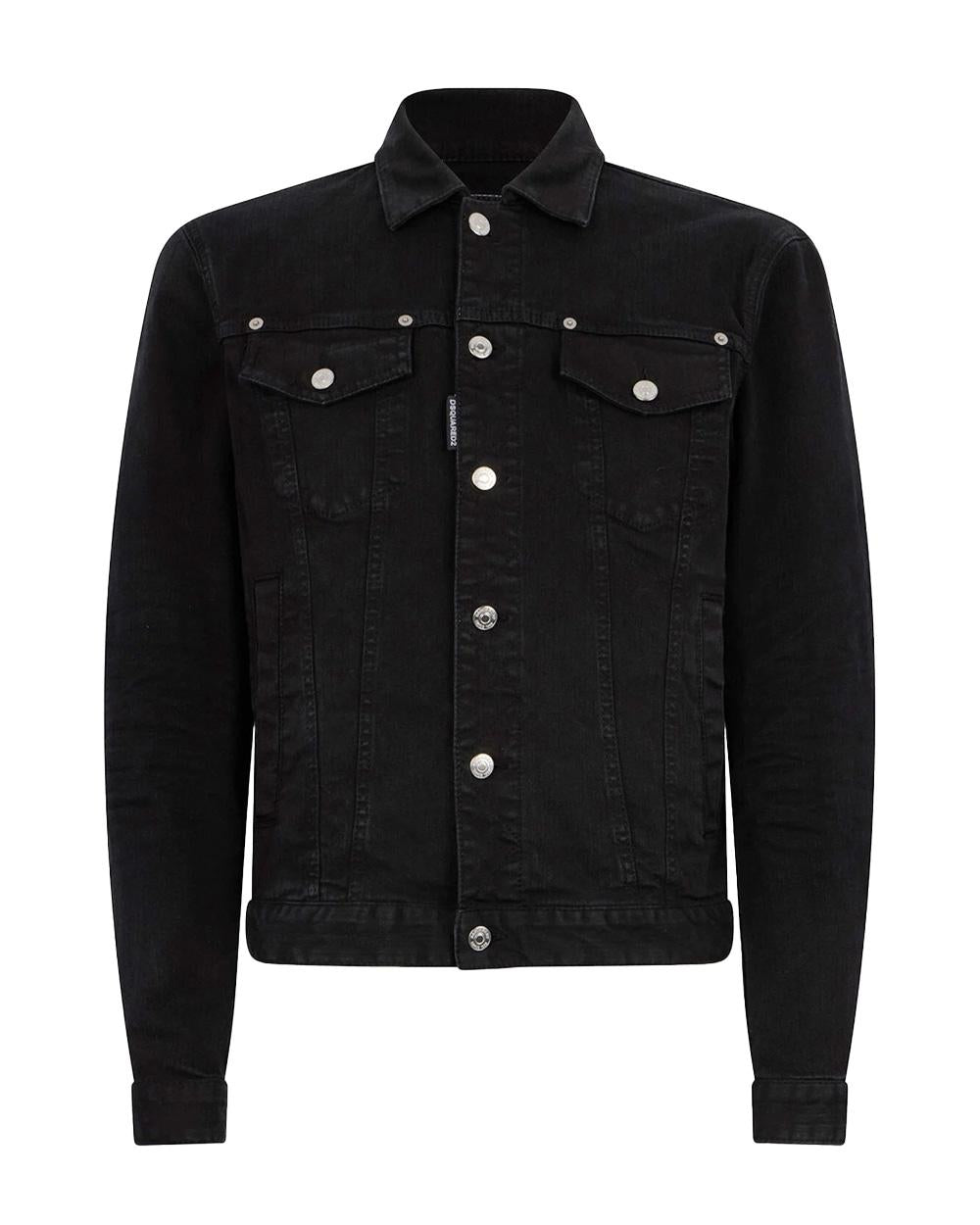 DSQUARED2 Giubbino DSQUARED2 uomo S74AM1673S39781 Nero cotone collo a camicia taschini tasche S74AM1673S39781 900 