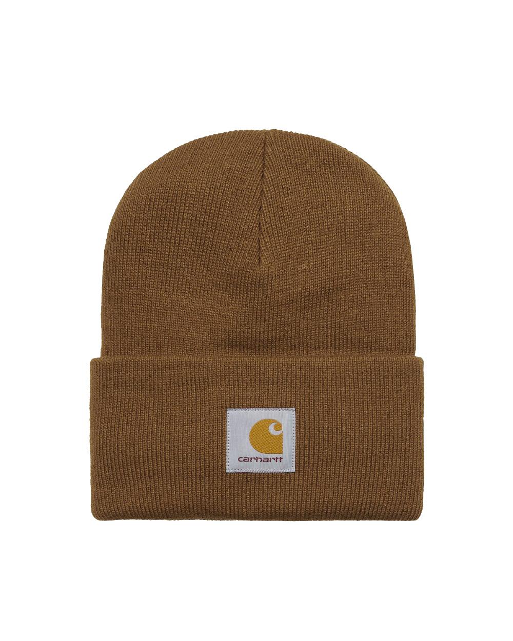 CARHARTT WIP Cappello CARHARTT WIP uomo I020222 Hamilton brown acrilico risvolto elasticizzato logo I020222 HZ 