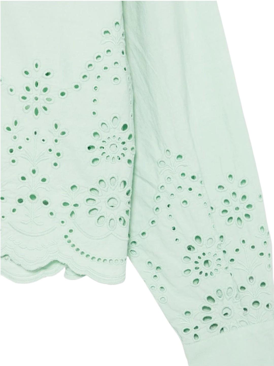 MC2 SAINT BARTH Camicia MC2 SAINT BARTH donna ONE0001 00474L 53 Oriane Morris Flower Embry Sangallo Verde menta <BR/> ONE000100474L 53 