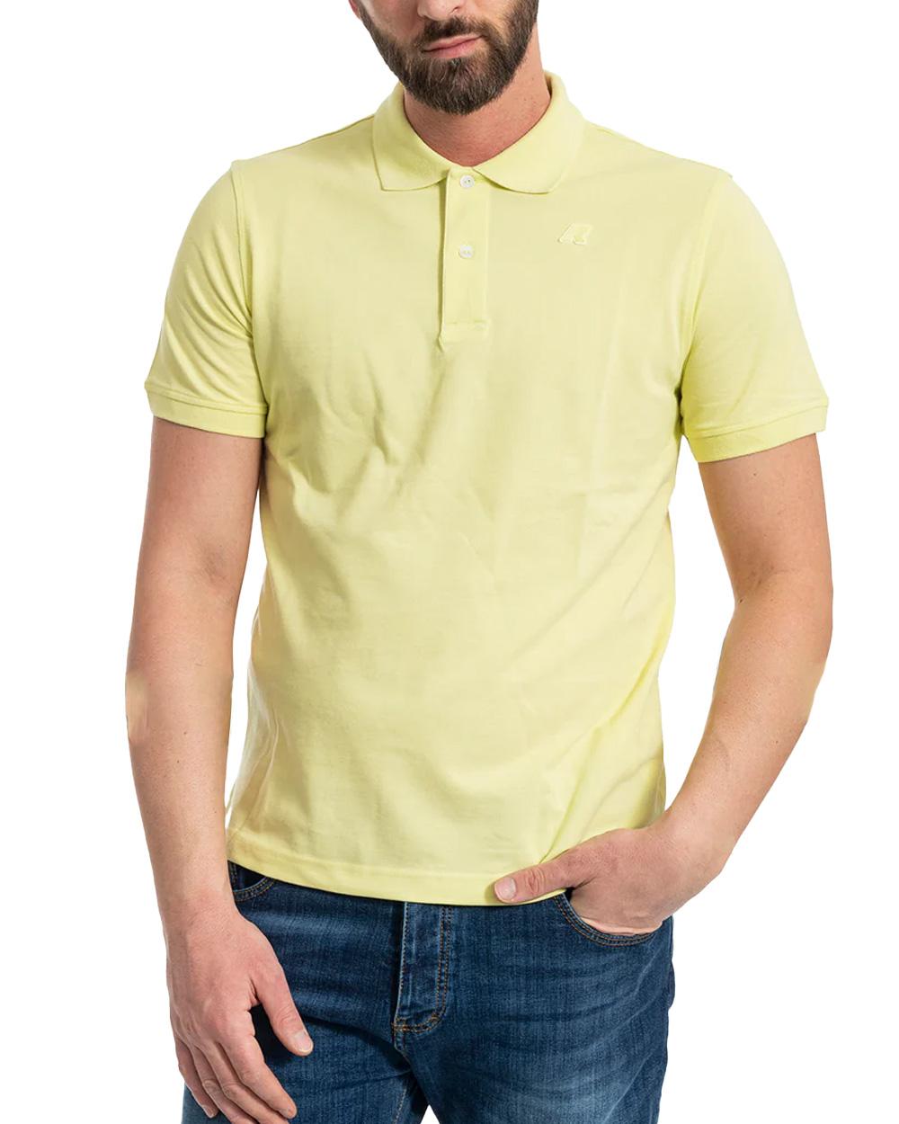 K-WAY Polo K-WAY uomo K5127BW AMEDEE PIQUE SLIM Lime collo bottoni cotone slim K5127BW W0Z 