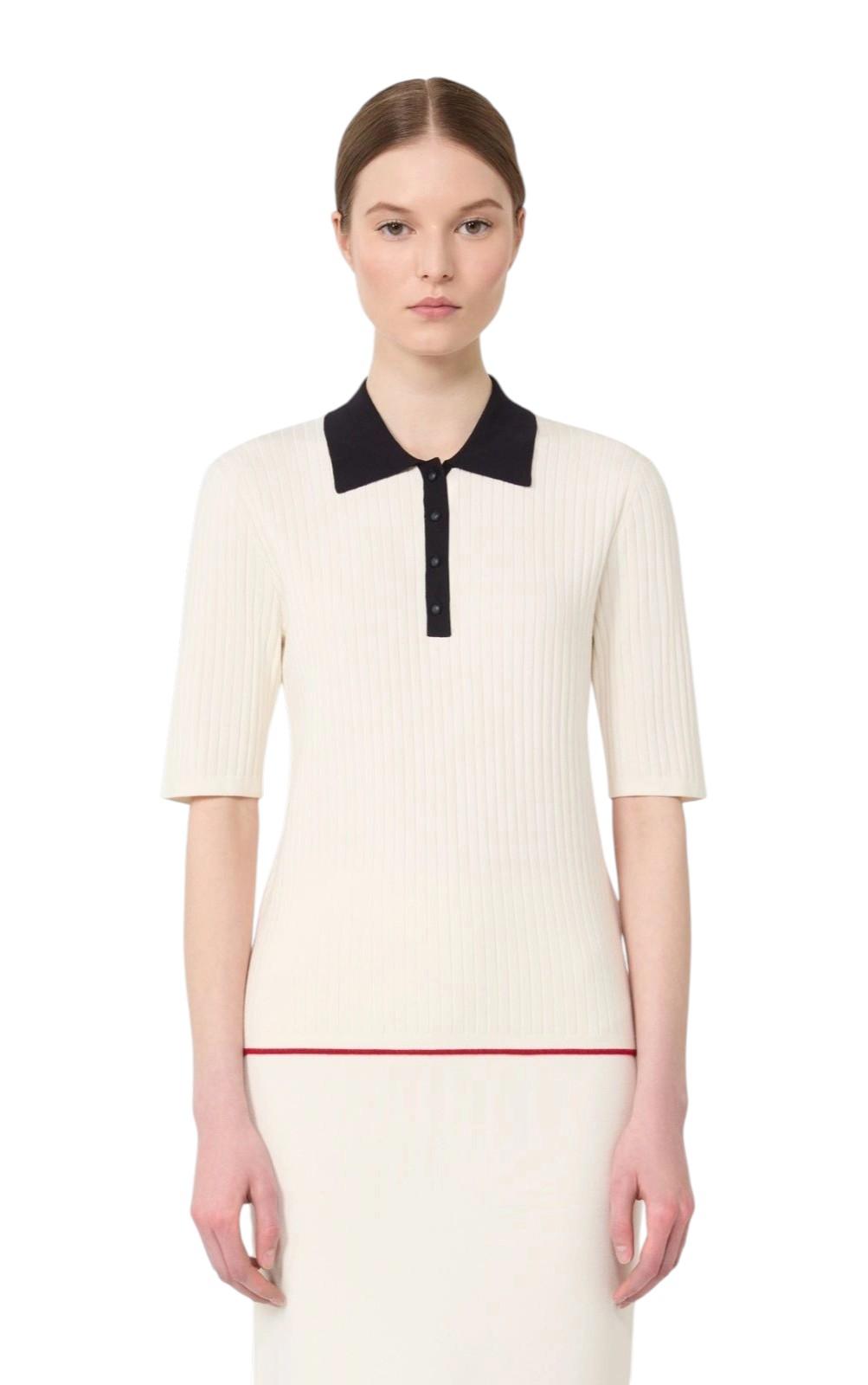 STUDIO Maglia Studio donna 2616361031600 009 Oscuri in viscosa stretch Bianco Blu<BR/> 2616361031600 009 