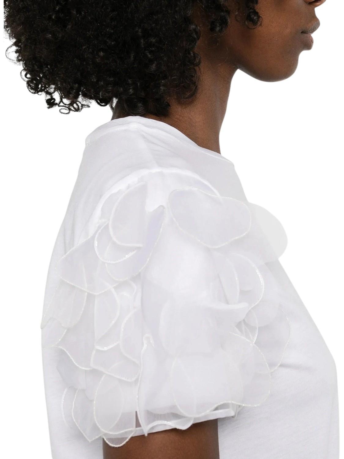 STUDIO T-shirt Studio donna 2616971013600 004 Editti maniche ruffled in organza Bianco<BR/> 2616971013600 004 