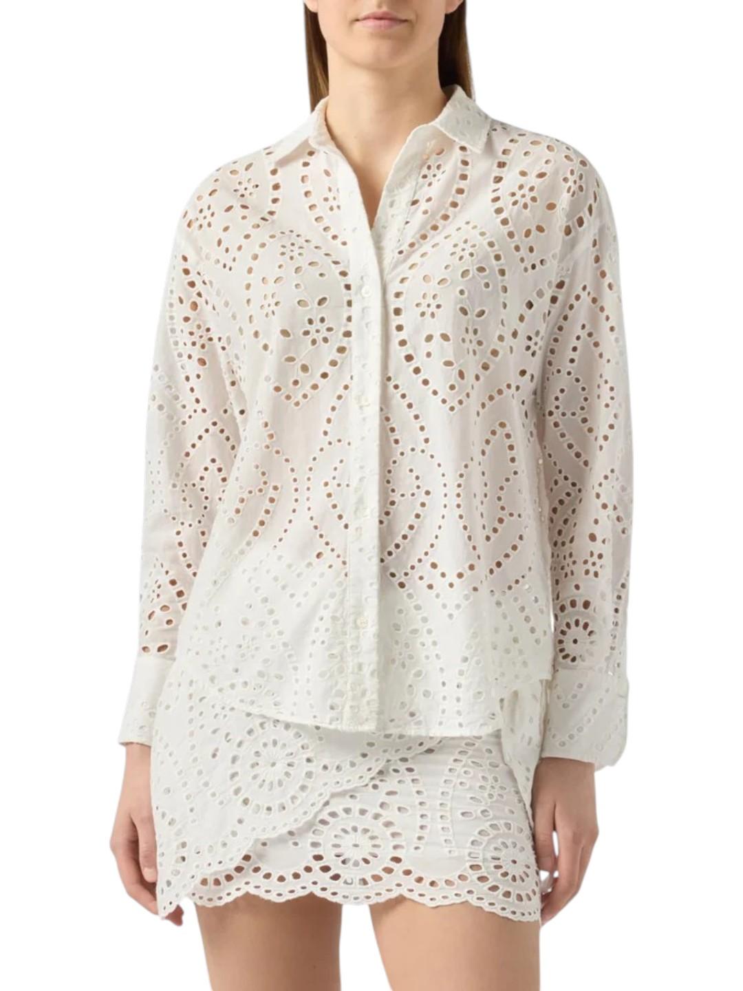 MC2 SAINT BARTH Camicia MC2 SAINT BARTH donna CYS0001 00703L 21 Crystal Sangallo con ricamo all over Bianco<BR/> CYS000101000L 01 