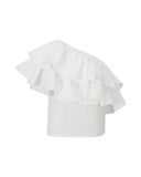 Top Studio donna 2616941014600 001 Orca couture in jersey di cotone Bianco