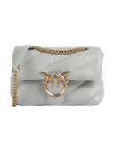 PINKO women's bag MINI LOVE BAG PUFF 100039A0F2 Grey nappa leather gold quilting shoulder strap