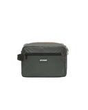 Pochette K-WAY unisex DEMU K4127TW Verde beauty case unisex ripstop impermeabile logo in silicone bianco
