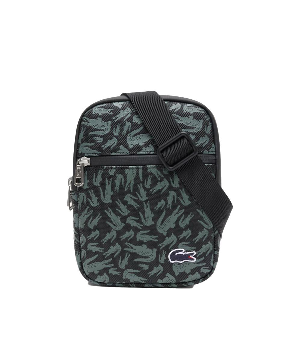 LACOSTE Borsa Lacoste uomo NH5087TXR69 Camo Nero Croc All Over NH5087TX R69 