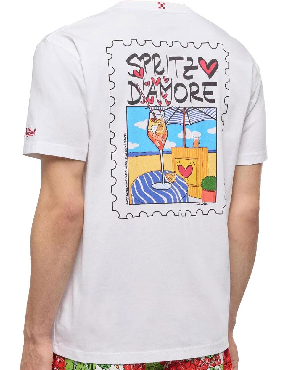 MC2 SAINT BARTH T-shirt Mc2 Saint Barth uomo Portland Spritz d'amore bianca <BR/> PRL000204507L 01N 