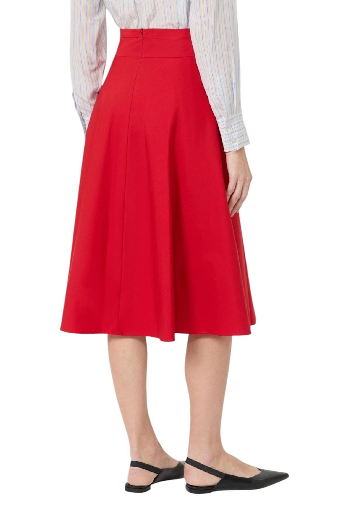 STUDIO Gonna Studio donna 2616101021600 003 Volume a pieghe in cotone Rosso<BR/> 2616101021600 003 