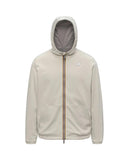 K-WAY unisex jacket K8134TW JAKE REVERSIBLE INTERLOCK Beige Grey slim reversible hood