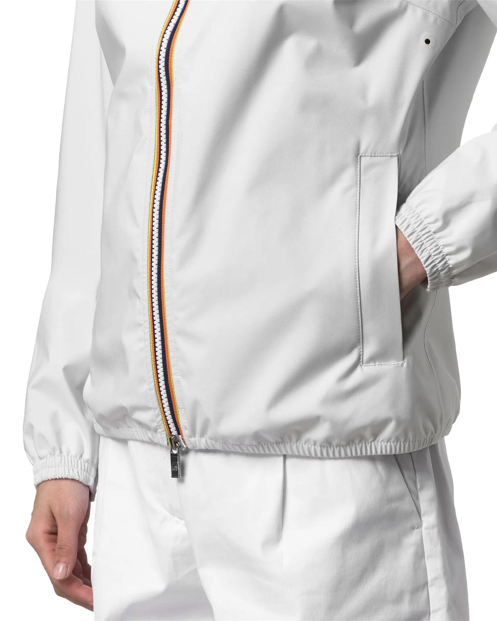 K-WAY Giubbino K-WAY donna K21346W LIL 2.0 STRETCH DOT Bianco impermeabile antivento idrorepellente traspirante K21346W 001 