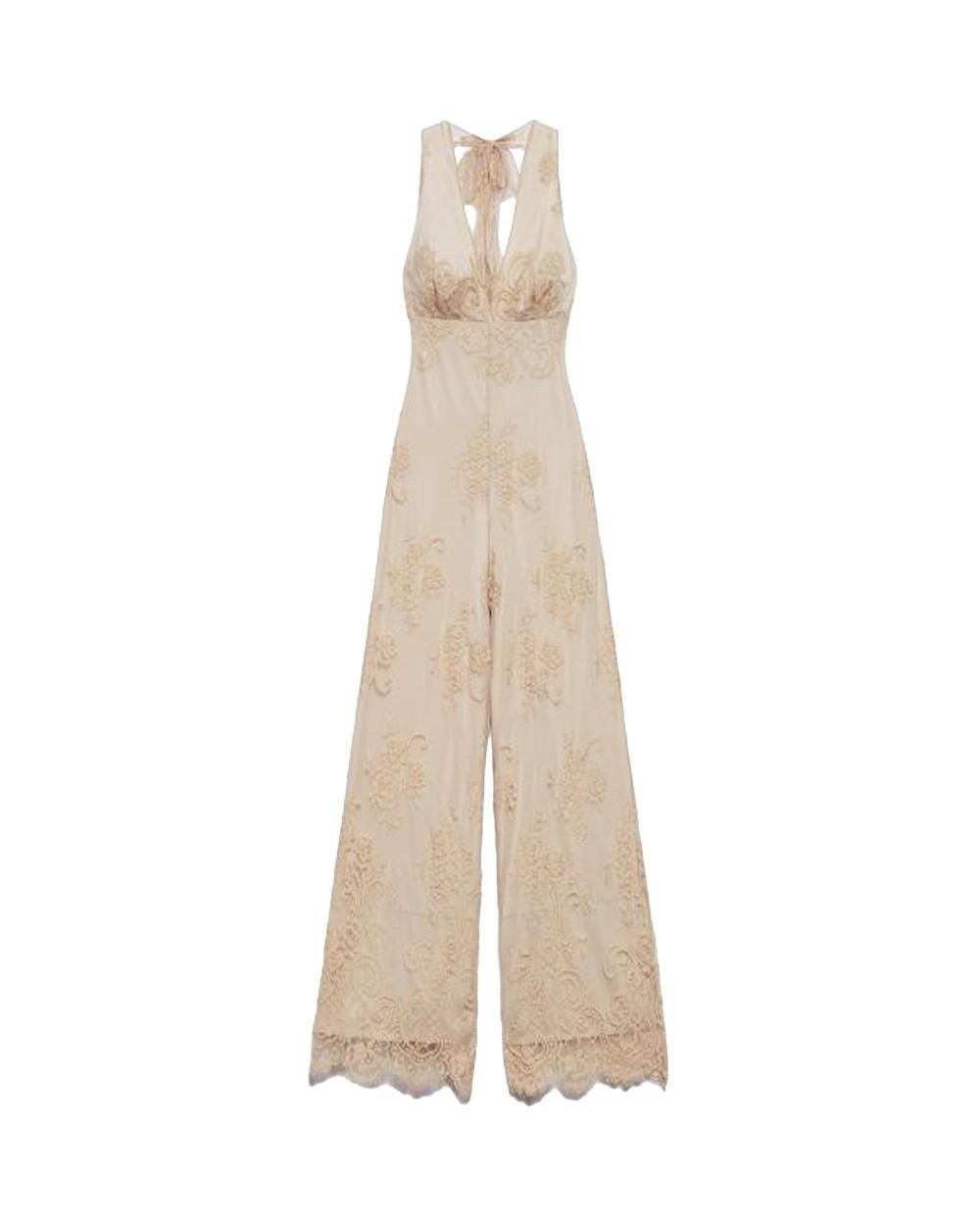 ANIYE  BY Tuta ANIYE BY SILVA donna 185275 Cipria pizzo scollo all'americana ricami all over 185275 02486 