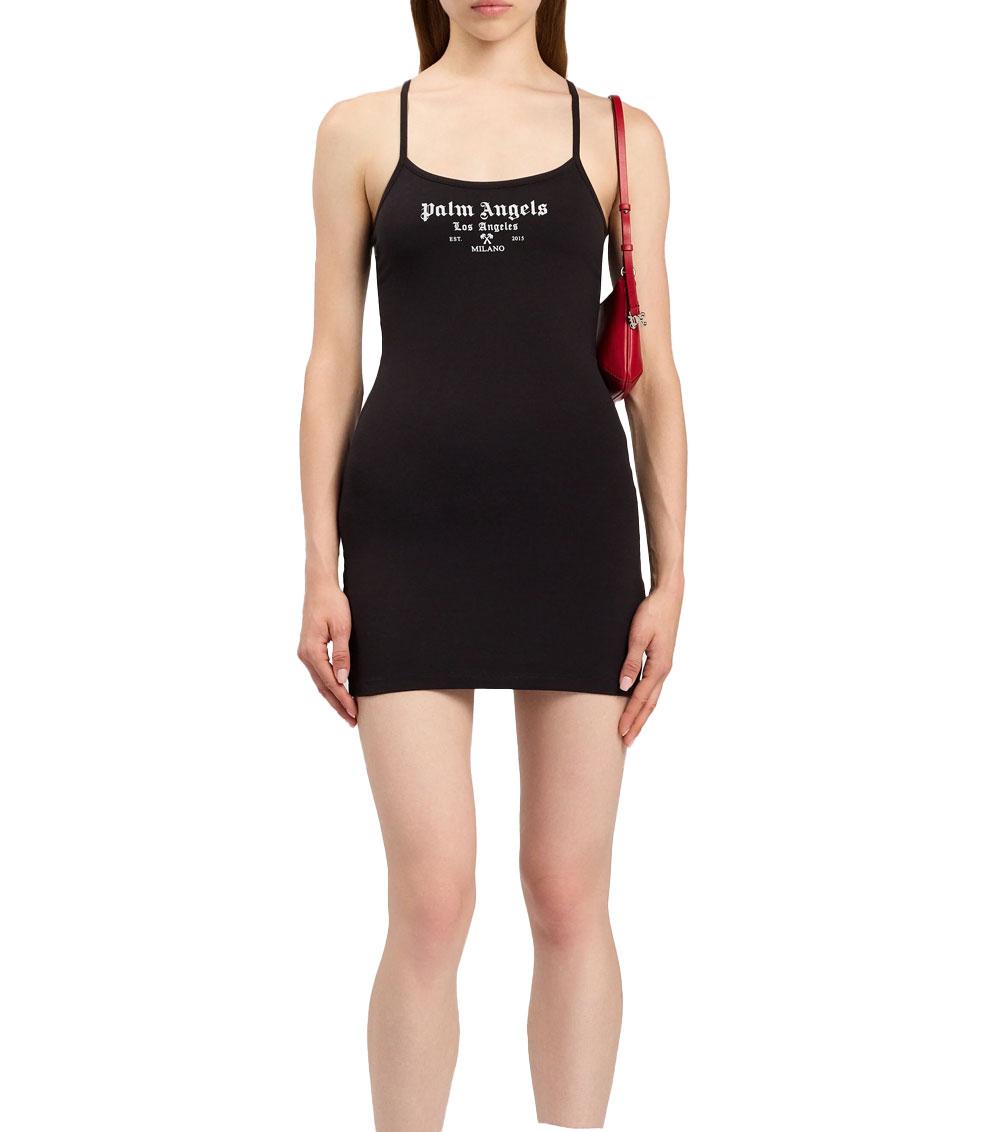 PALM ANGELS Abito Palm Angels donna PWDH009S26JER001 nero mini aderente Milan LA PWDH009S26JER001 1003 