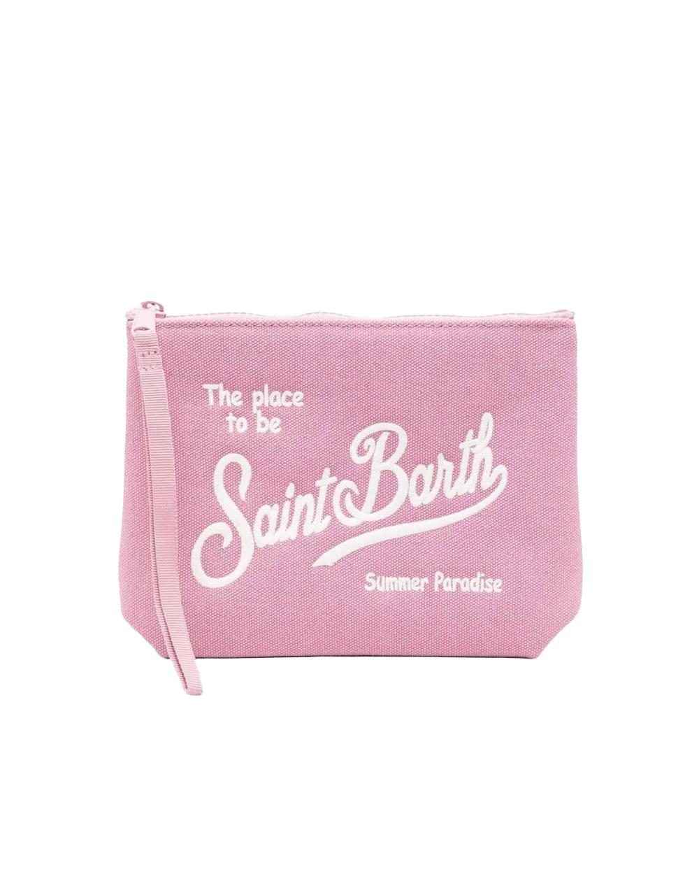 MC2 SAINT BARTH Pochette MC2 SAINT BARTH donna ALI004700247L Rosa logo zip laccetto ALI004700247L 20 