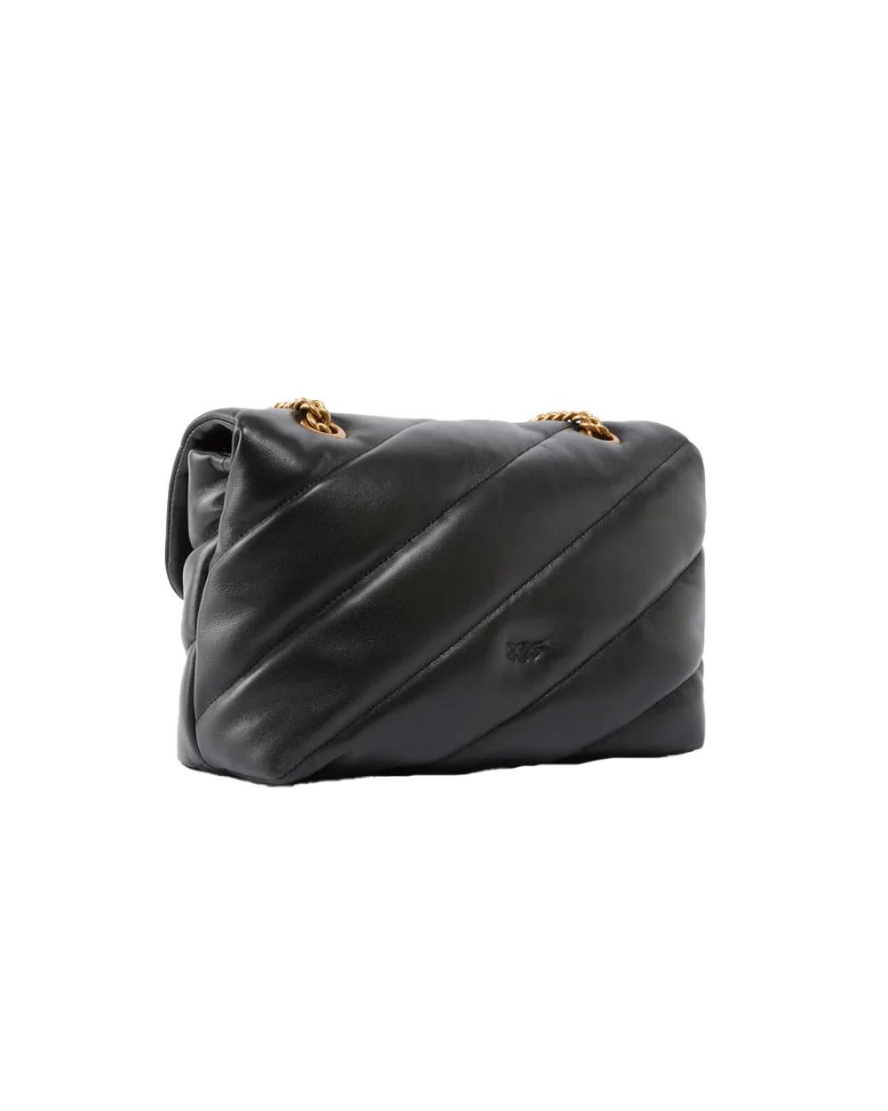 PINKO Borsa PINKO donna CLASSIC LOVE BAG PUFF 100038A0F2 Nera nappa pelle trapuntatura tracolla oro 100038A0F2 Z99Q 