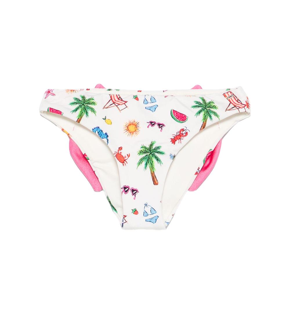 MC2 SAINT BARTH Costume bambina Madame MC2 Saint Barth 01084H Bianco fiocco stampa all over mare vestibilità regolare MADAME01084H 10 