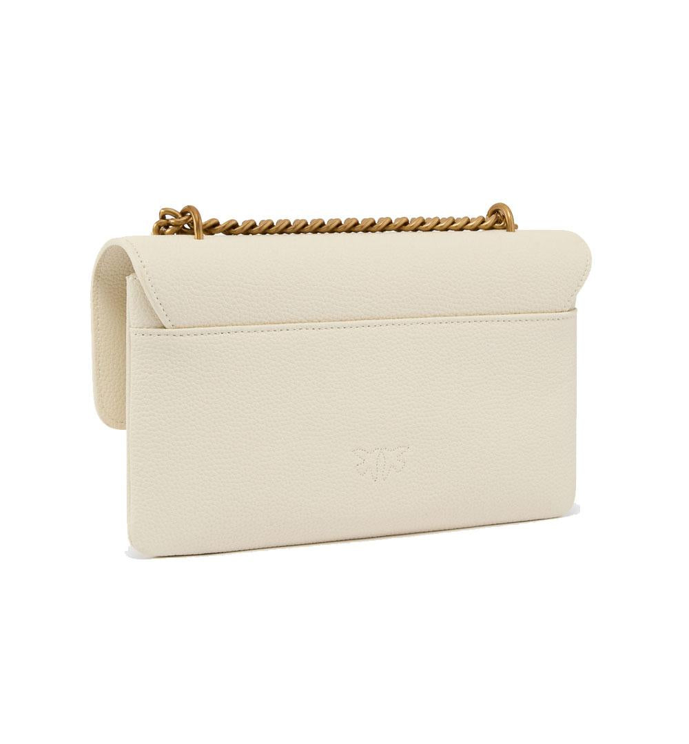 PINKO Borsa Pinko Love One soft mini bianca oro tracolla piccola love birds 104528 A29Q Z14Q 
