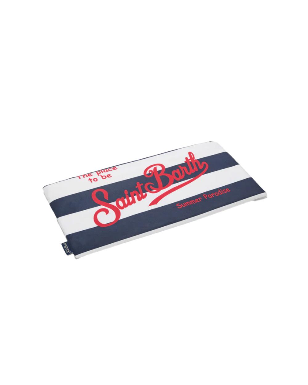 MC2 SAINT BARTH Telo mare MC2 SAINT BARTH unisex Stripes Pop AID000100717L Blu fantasia righe all over logo stampato AID000100717L 61 