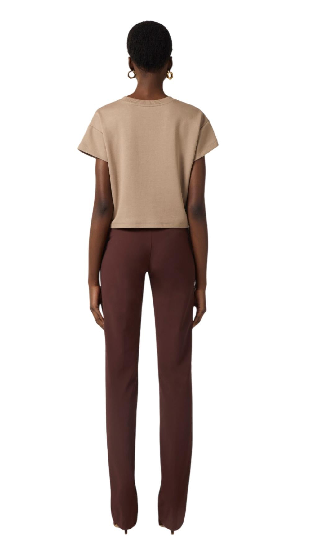 ELISABETTA FRANCHI Pantalone Elisabetta Franchi donna PA17261E2644 Essential Collection Cacao<BR/> PA17261E2 644 