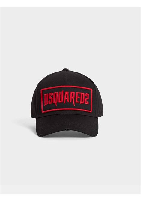 Cappello Dsquared2 uomo BCM081705C000012124 nero logo horror DSQUARED2 | Cappelli | BCM081705C000012124