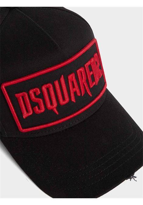 Cappello Dsquared2 uomo BCM081705C000012124 nero logo horror DSQUARED2 | Cappelli | BCM081705C000012124