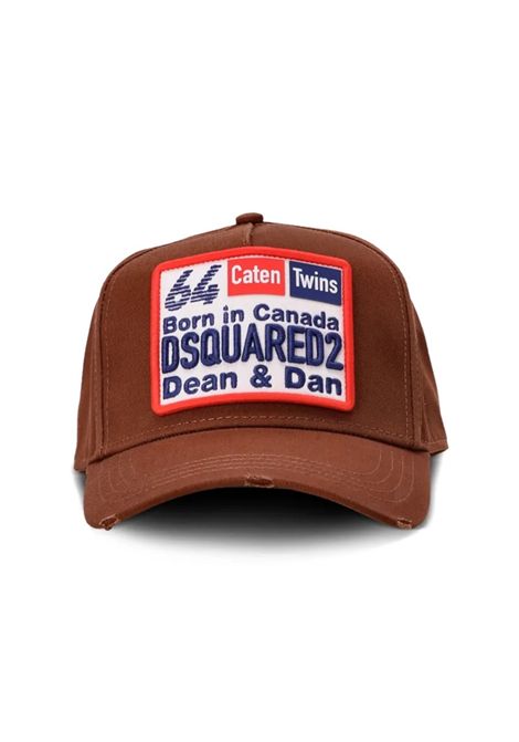 Cappello Dsquared2 uomo BCM081805C000015087 nocciola patch DSQUARED2 | Cappelli | BCM081805C000015087
