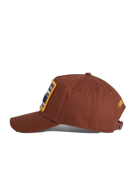 Cappello Dsquared2 uomo BCM081805C000015087 nocciola patch DSQUARED2 | Cappelli | BCM081805C000015087
