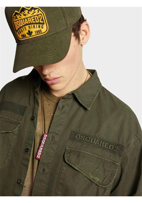 CAMICIA VERDE MILITARE DSQUARED2 | Camicie | S74DM0875S78205695