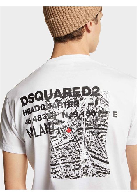 Ceresio Map Cool Fit T-Shirt DSQUARED2 | T-shirt | S74GD1338D20020100