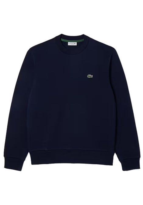 Felpa Lacoste uomo SH9608 Blu cotone taglio classic collo alto  LACOSTE | Felpe | SH9608166