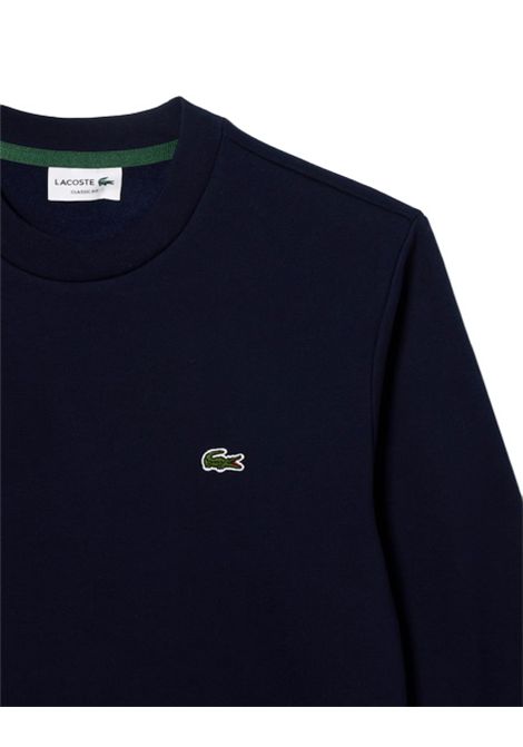 Felpa Lacoste uomo SH9608 Blu cotone taglio classic collo alto  LACOSTE | Felpe | SH9608166