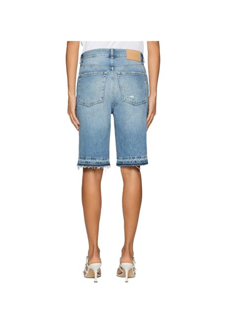 Short Dondup Dade donna DP774DF0290D Denim loose fit orlo rotture cotone DONDUP | Bermuda | DP774DF0290D800