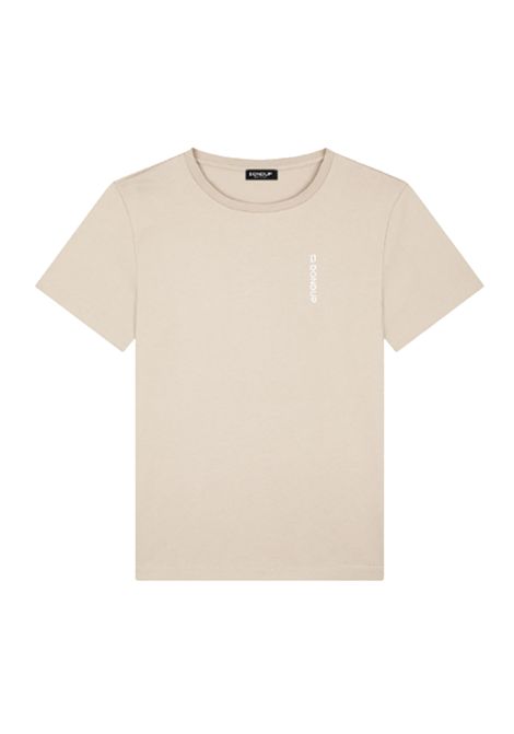 T-shirt Dondup uomo US198JF0309IT4 Beige girocollo regular logo cotone DONDUP | T-shirt | US198JF0309IT4010