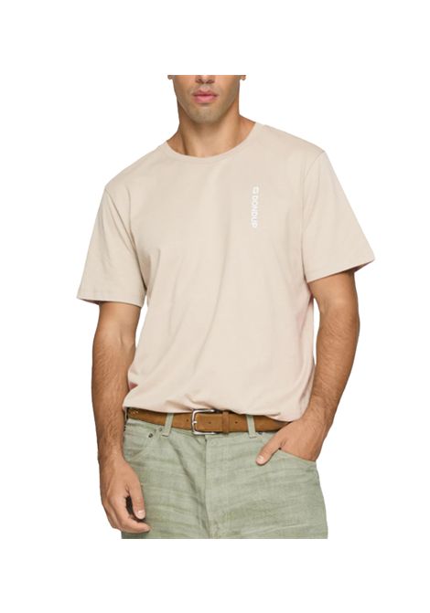 T-shirt Dondup uomo US198JF0309IT4 Beige girocollo regular logo cotone DONDUP | T-shirt | US198JF0309IT4010