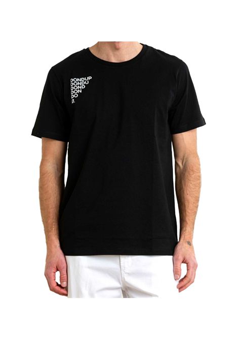 T-shirt Dondup uomo US198JF0309UIT9 Nera girocollo regular maniche corte logo stampato sul petto cotone DONDUP | T-shirt | US198JF0309UIT9999