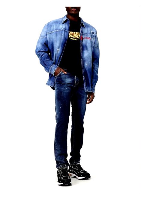 Camicia Dsquared2 in cotone stretch washed S71DM0773S30341 DSQUARED2 | Camicie | S71DM0773S30341470