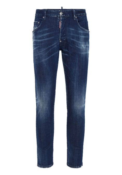 Jeans slim in cotone elasticizzato  DSQUARED2 blu navy S71LB1592S30342 washed DSQUARED2 | Jeans | S71LB1592S30342470
