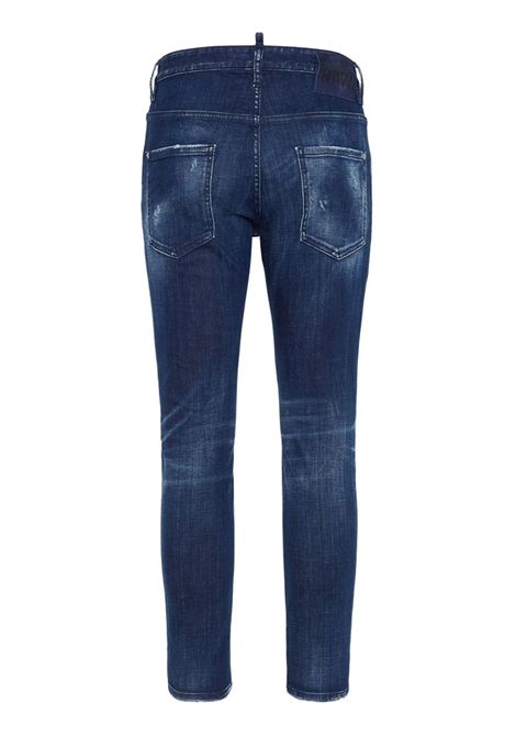 Jeans slim in cotone elasticizzato  DSQUARED2 blu navy S71LB1592S30342 washed DSQUARED2 | Jeans | S71LB1592S30342470