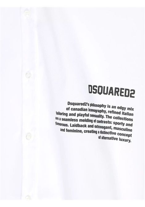 Camicia dsquared2 bianca S74DM0914S44131  dettaglio scritte DSQUARED2 | Camicie | S74DM0914S44131100