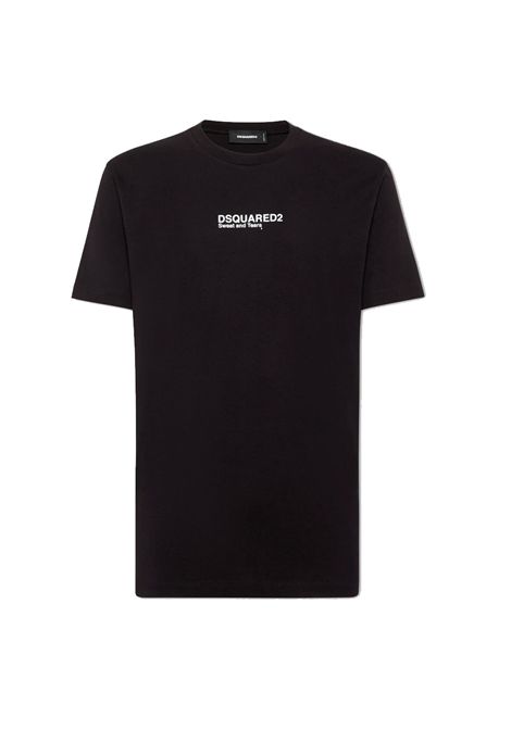 T-shirt Dsquared2 uomo S74GD0946D20020 nera logo stampa cotone DSQUARED2 | T-shirt | S74GD0946D20020900