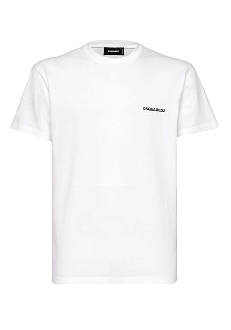 T-shirt Dsquared2 uomo S74GD1338D20020 bianca cotone stampa DSQUARED2 | T-shirt | S74GD1338D20020100