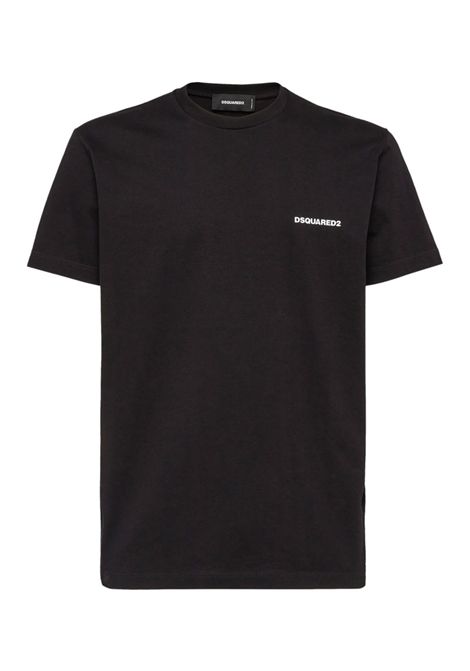 T-shirt Dsquared2 uomo S74GD1338D20020 nera stampa cotone DSQUARED2 | T-shirt | S74GD1338D20020900