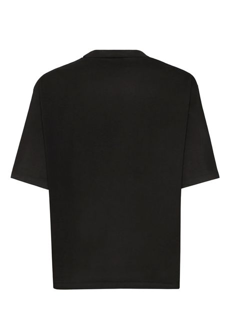 T-shirt Dsquared2 uomo S74GD1405S24583 nera  logo cotone foglia d'acero spray dyed loose fit DSQUARED2 | T-shirt | S74GD1405S24583900
